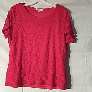 Calvin Klein. Women's Red Blouse Size AL